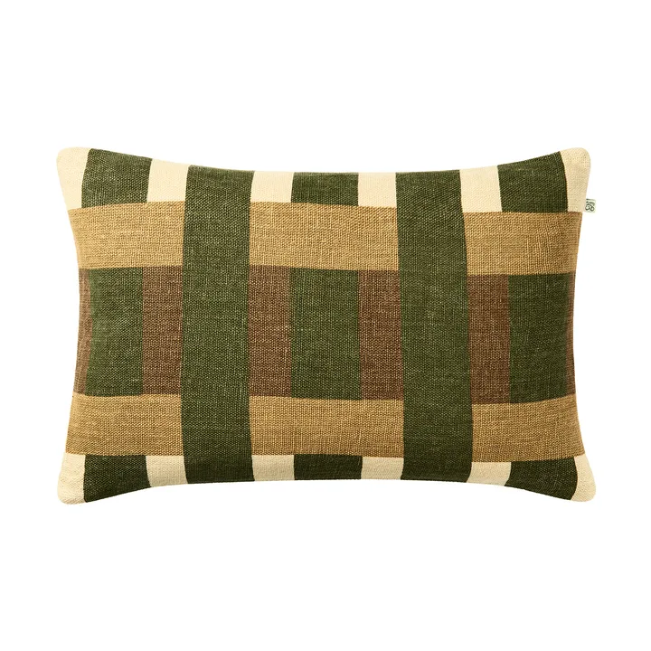 Coussin Benaras - Cactus Green-Taupe-Khaki, 40x60 cm - Chhatwal & Jonsson
