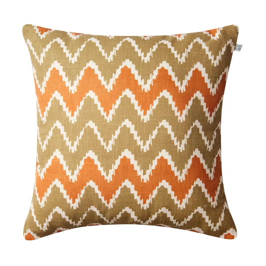 Coussin d'extérieur Ikat Bangalore 50x50 cm, Beige-apricot orange Chhatwal & Jonsson
