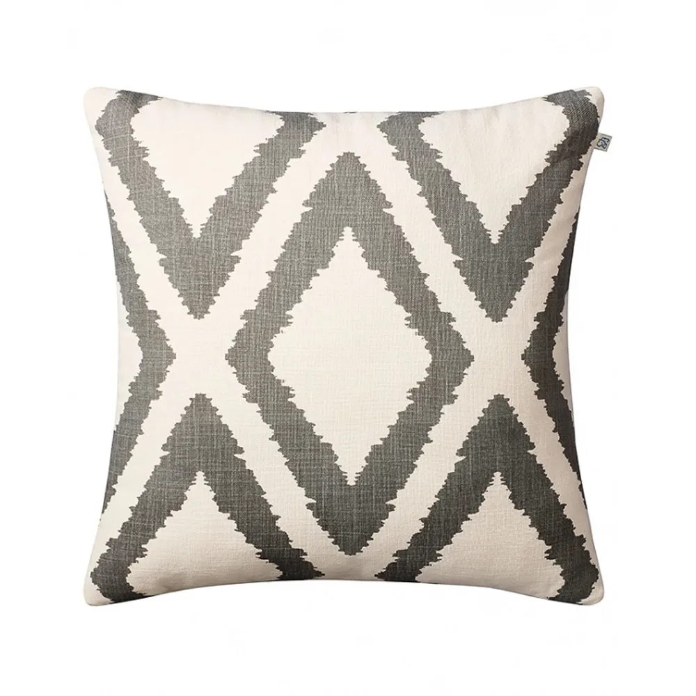 Coussin Diamond, grey/offwhite, 50x50 cm Chhatwal & Jonsson