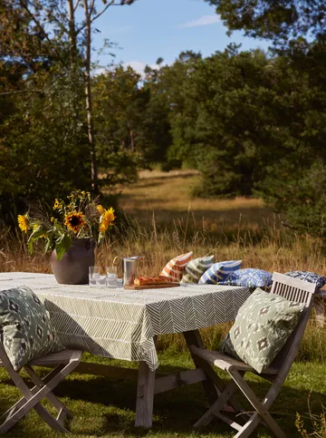 Coussin extérieur Block Stripe 40x60 cm - Apricot orange-off white - Chhatwal & Jonsson
