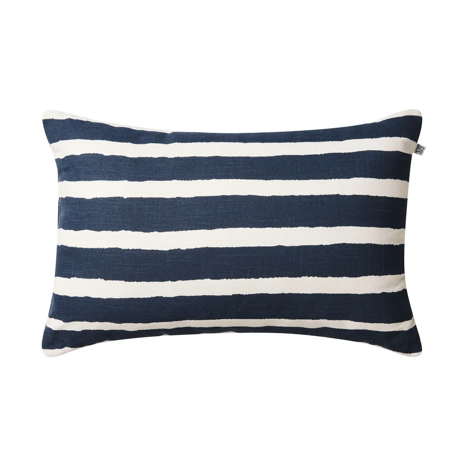 Coussin extérieur Block Stripe 40x60 cm, Blue-off white Chhatwal & Jonsson