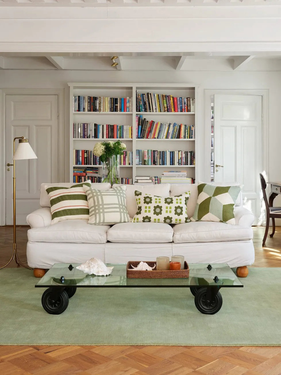 Coussin Lalit 40x60 cm, Aqua-lime-cactus green Chhatwal & Jonsson