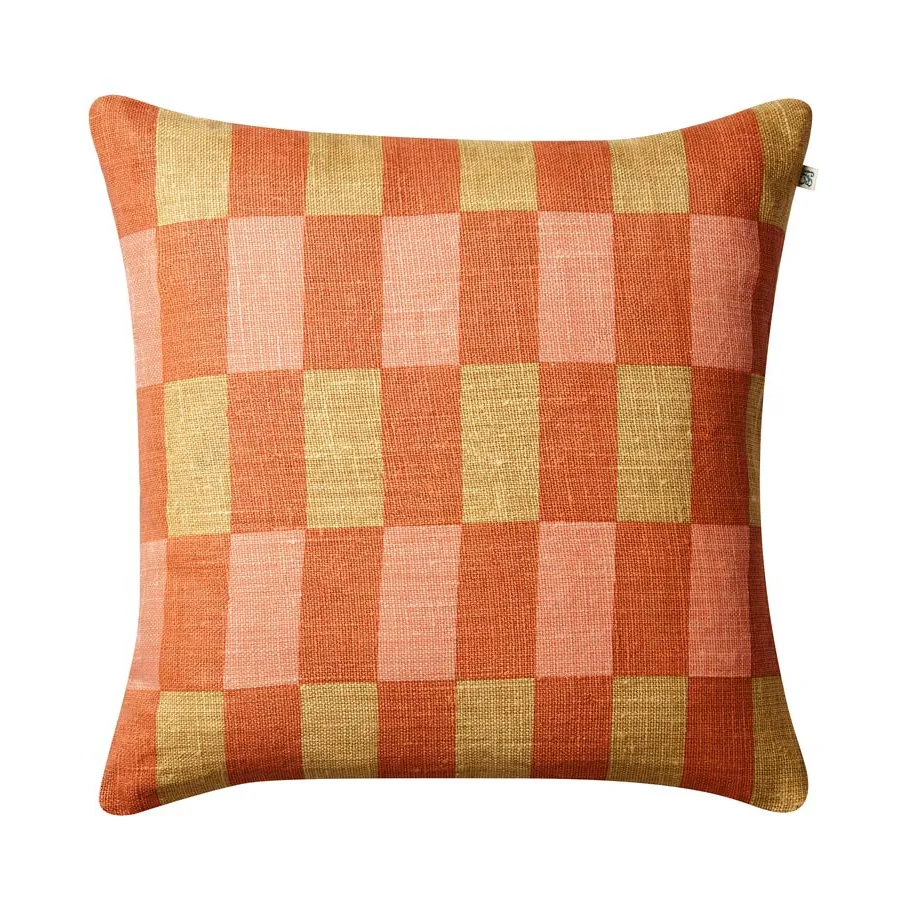 Coussin Marari 50x50 cm, Apricot orange-khaki-rose Chhatwal & Jonsson