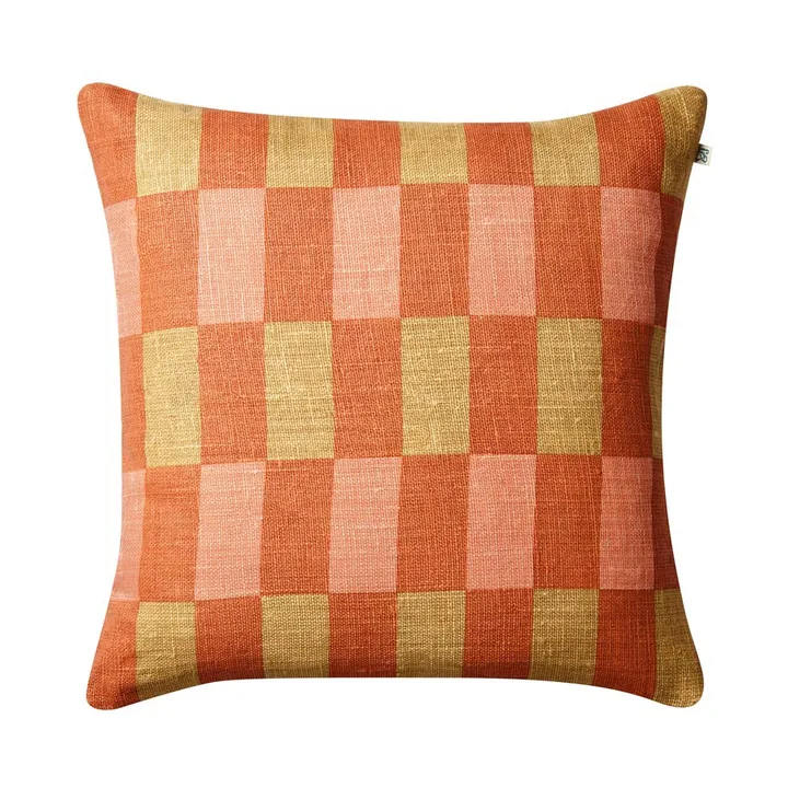 Coussin Marari - Apricot orange-khaki-rose, 50x50 cm - Chhatwal & Jonsson