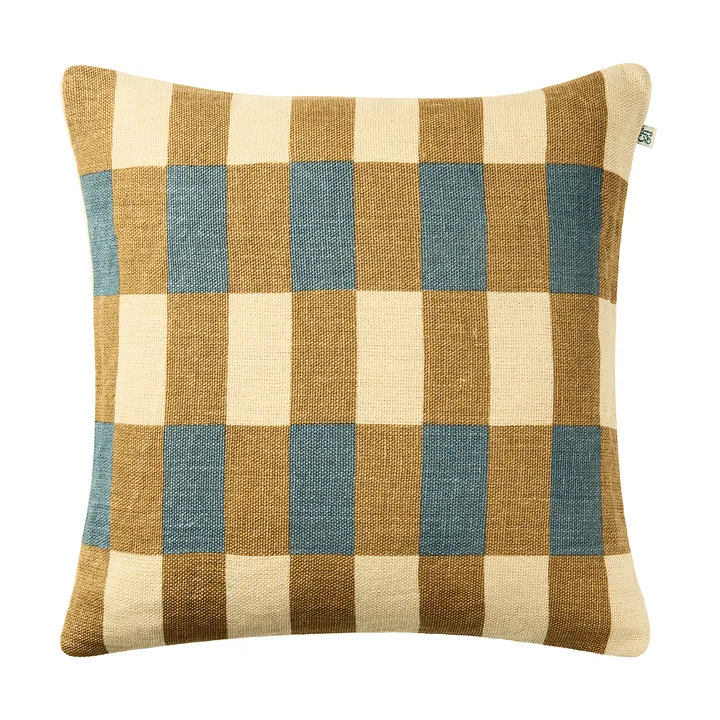 Coussin Marari - Khaki-Heaven Blue, 50x50 cm - Chhatwal & Jonsson