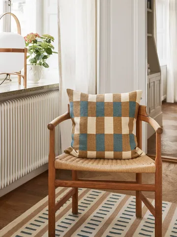 Coussin Marari - Khaki-Heaven Blue, 50x50 cm - Chhatwal & Jonsson