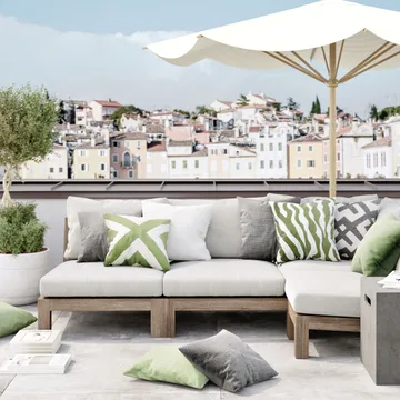 Coussin Pani Outdoor - blue, 50 cm - Chhatwal & Jonsson