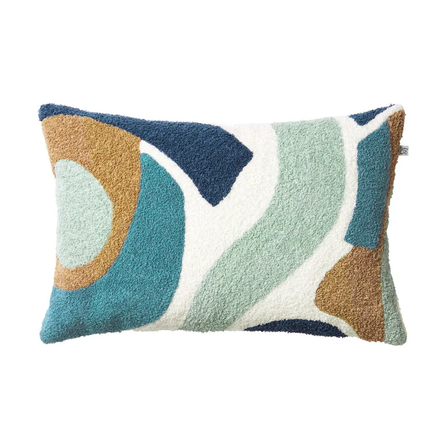 Coussin Sanskriti 40x60 cm, Heaven blue-offwhite-sand-aqua Chhatwal & Jonsson