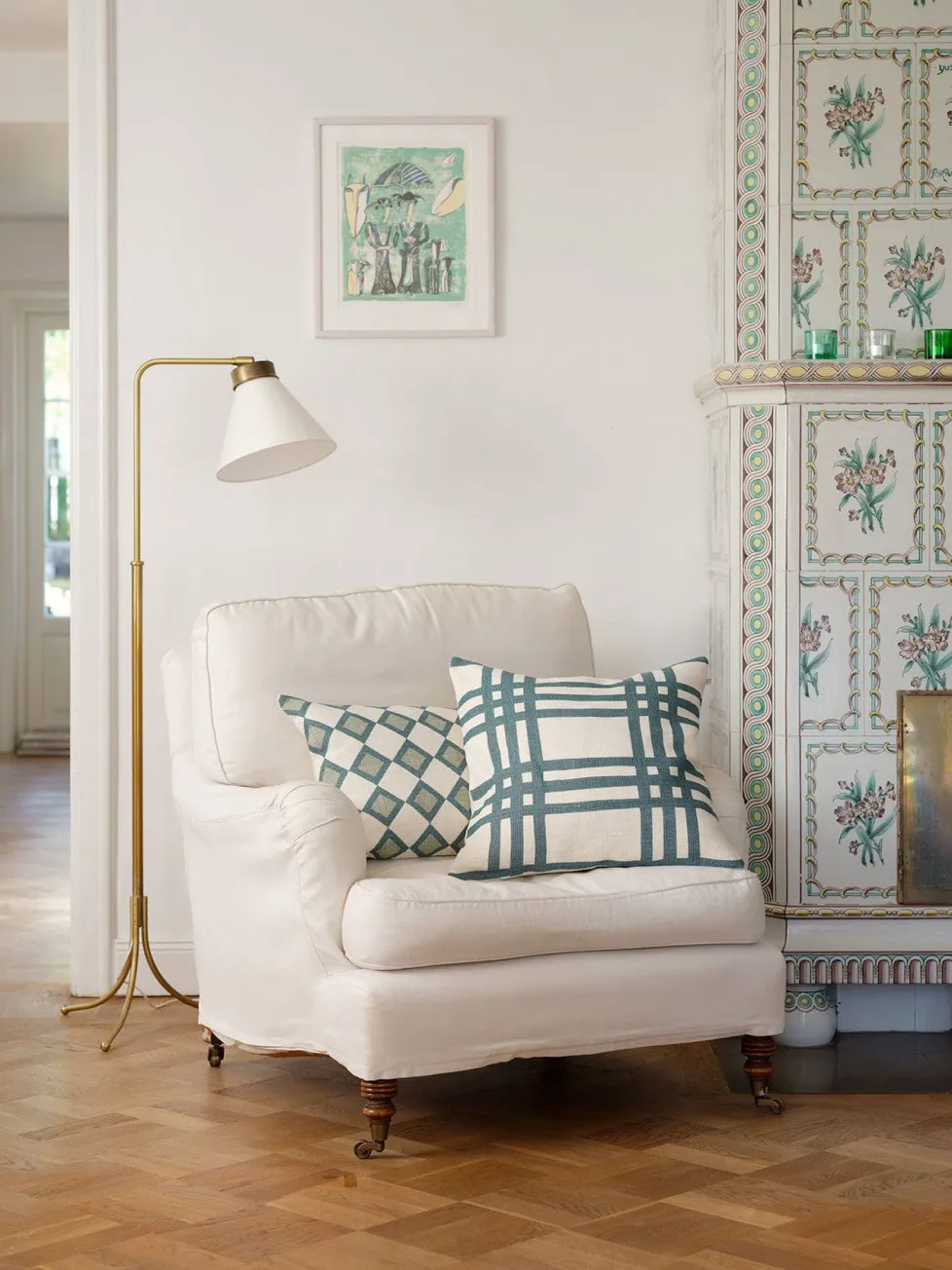 Coussin Shimla 50x50 cm, Heaven blue Chhatwal & Jonsson