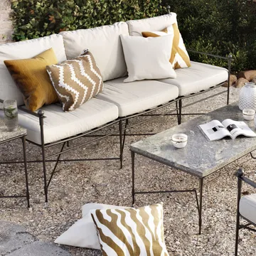 Coussin Zebra Outdoor 50x50 cm - blue/off white, 50 cm - Chhatwal & Jonsson