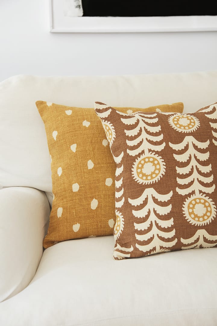 Housse de coussin Alok 50x50 cm, Taupe-jaune épicé Chhatwal & Jonsson
