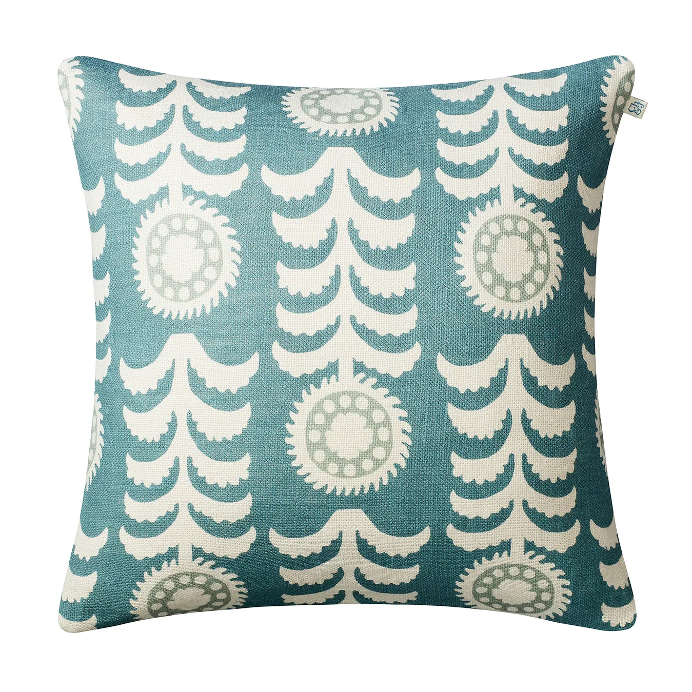 Housse de coussin Alok 50x50 cm, White-blue-aqua Chhatwal & Jonsson