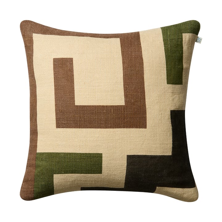 Housse de coussin Aman 50x50 cm - Taupe-cactus green-brown - Chhatwal & Jonsson