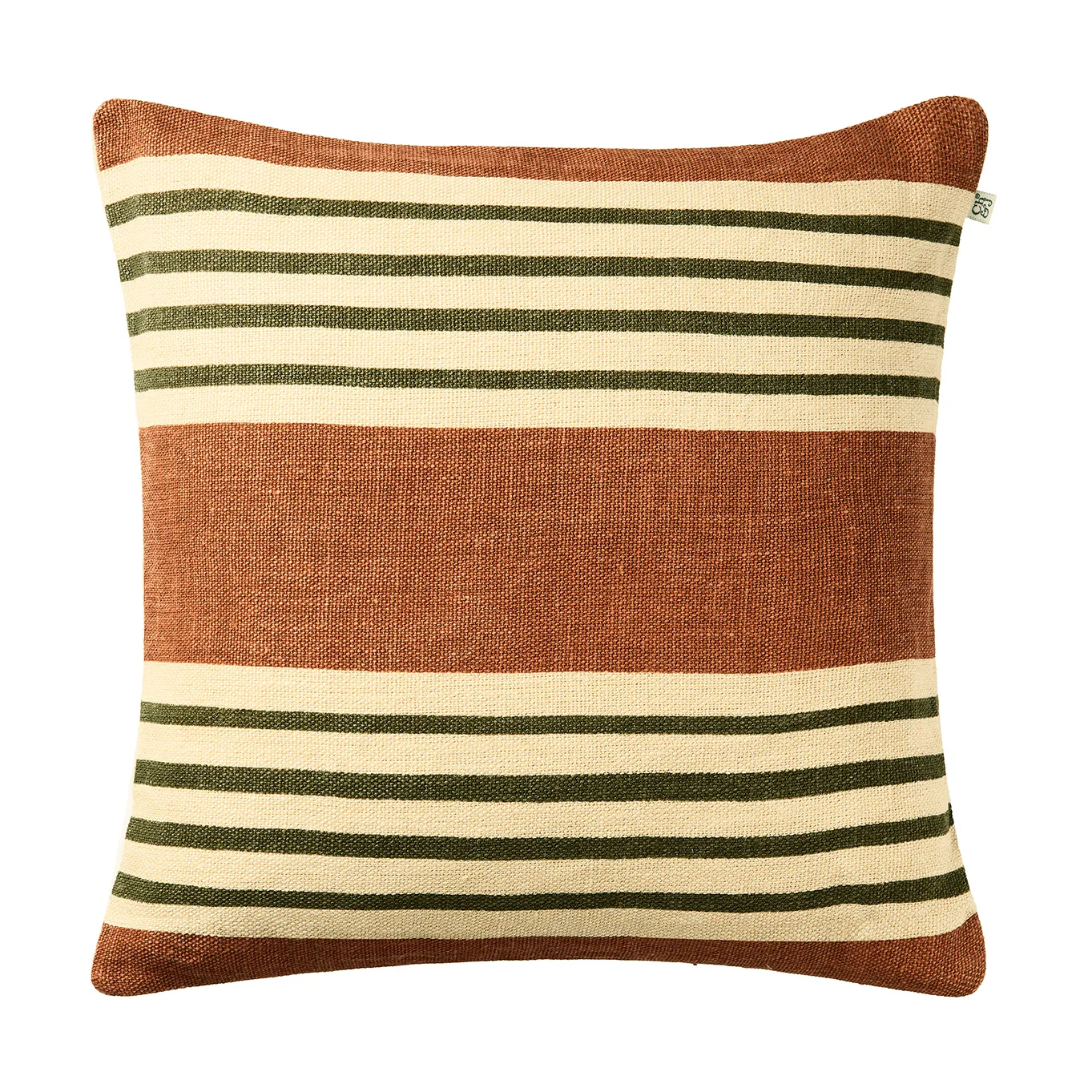 Housse de coussin Aria, Apricot orange-cactus green, 50x50 cm Chhatwal & Jonsson