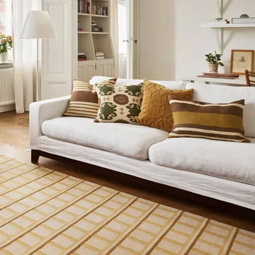 Housse de coussin Aria - Taupe-masala yellow, 50x50 cm - Chhatwal & Jonsson
