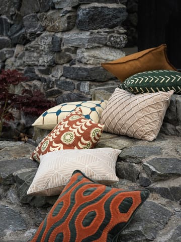 Housse de coussin Arun 50x50 cm - Jaune masala-taupe - Chhatwal & Jonsson