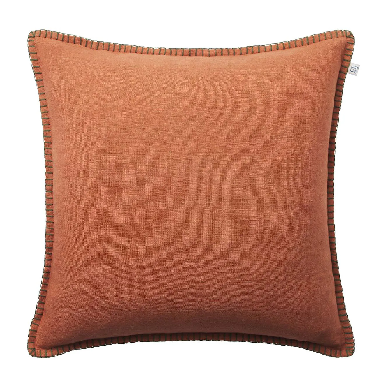 Housse de coussin Arun 50x50 cm, Terre cuite-vert forêt Chhatwal & Jonsson