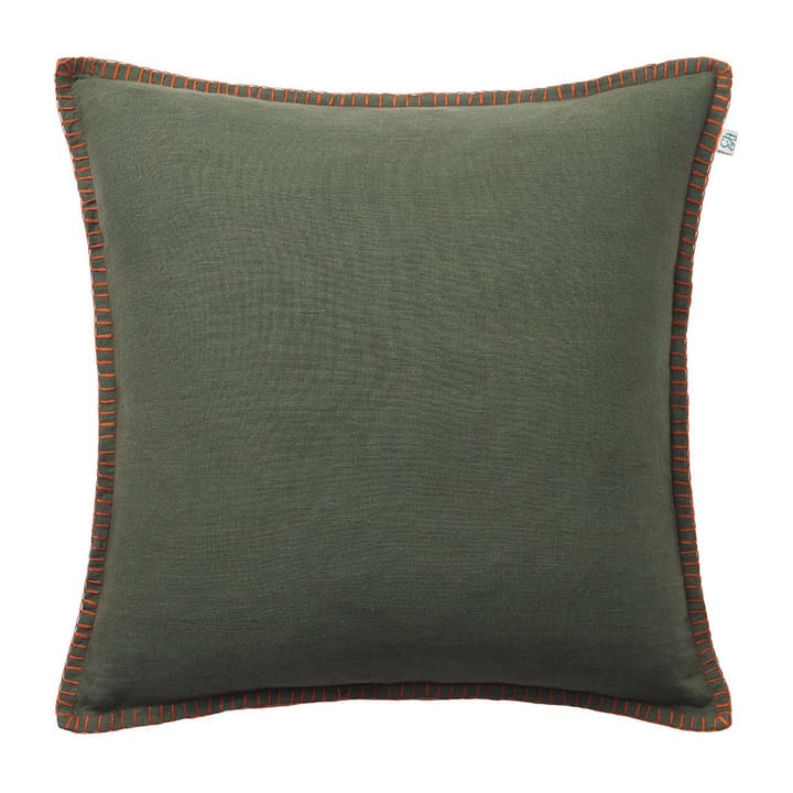 Housse de coussin Arun 50x50 cm - Vert forêt-terre cuite - Chhatwal & Jonsson