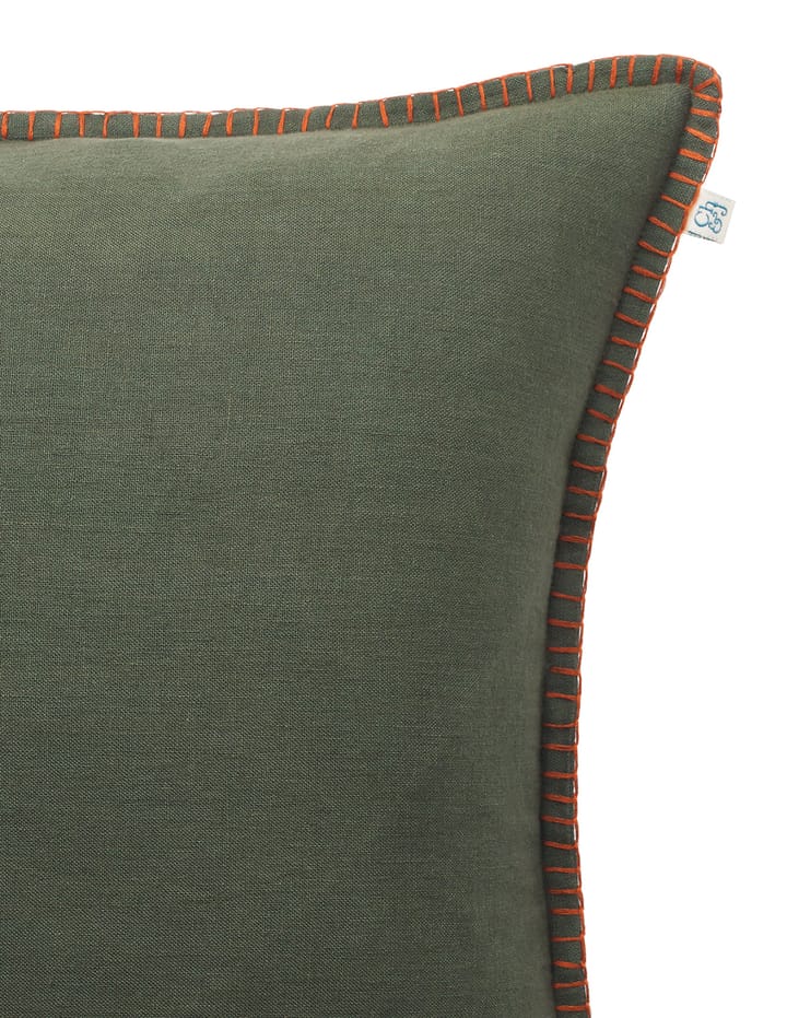 Housse de coussin Arun 50x50 cm - Vert forêt-terre cuite - Chhatwal & Jonsson