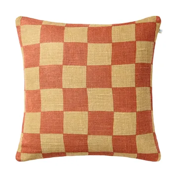 Housse de coussin Buffalo Check - Khaki-apricot orange, 50x50 cm - Chhatwal & Jonsson