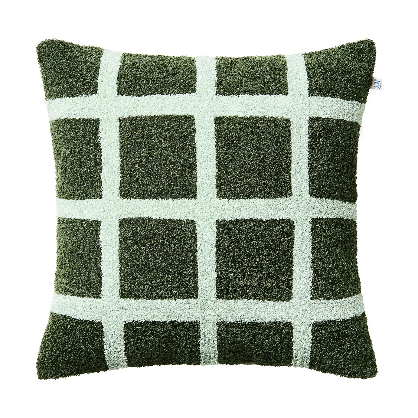 Housse de coussin Check 50x50 cm, Cactus green-aqua Chhatwal & Jonsson
