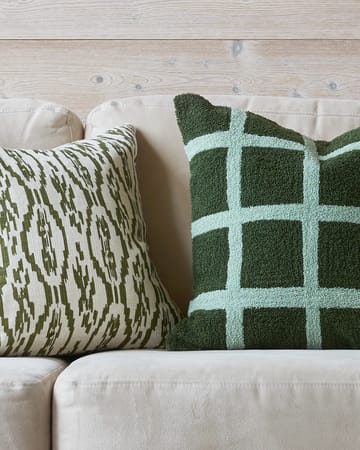 Housse de coussin Check 50x50 cm - Cactus green-aqua - Chhatwal & Jonsson