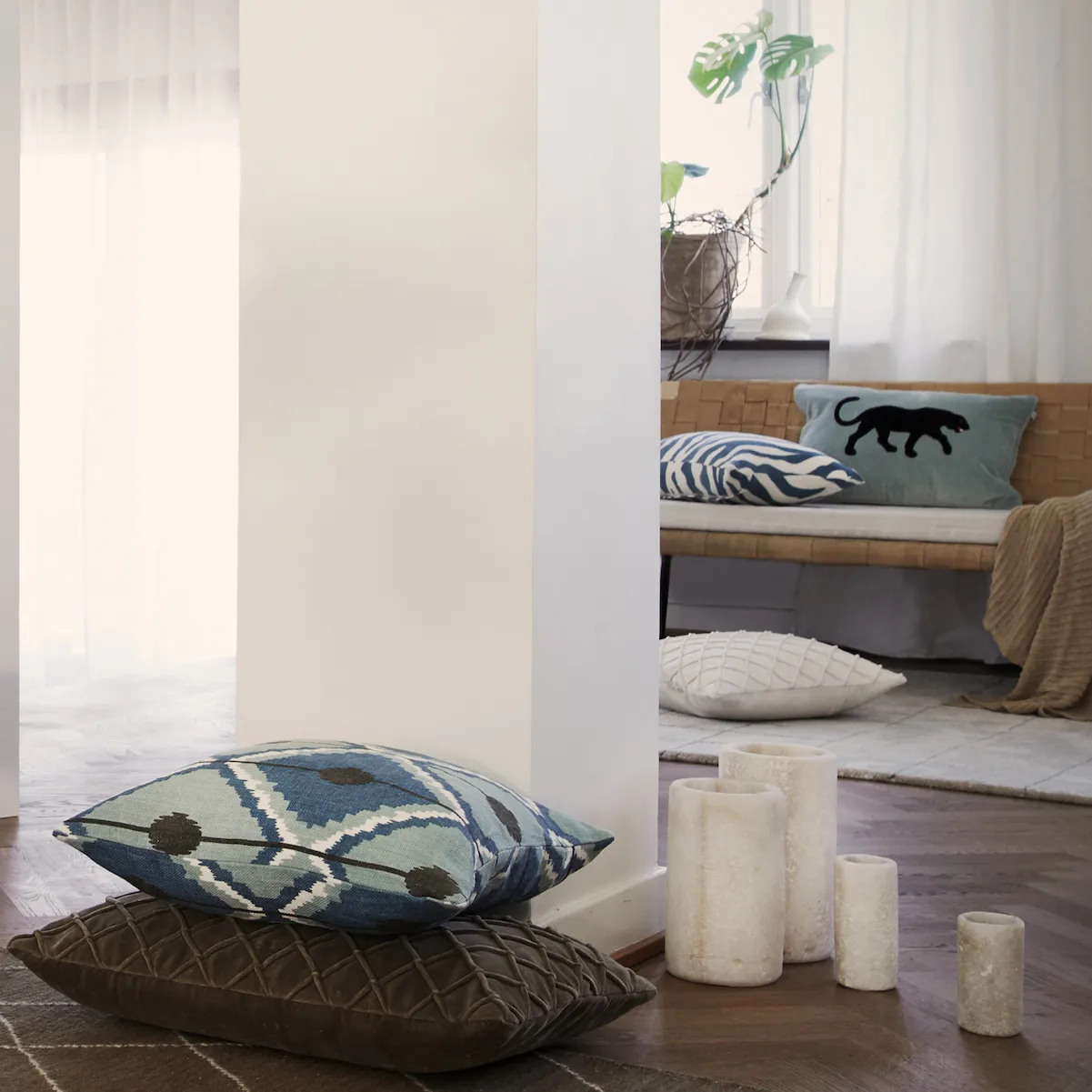 Housse de coussin Deva 50x50 cm, Ivoire Chhatwal & Jonsson