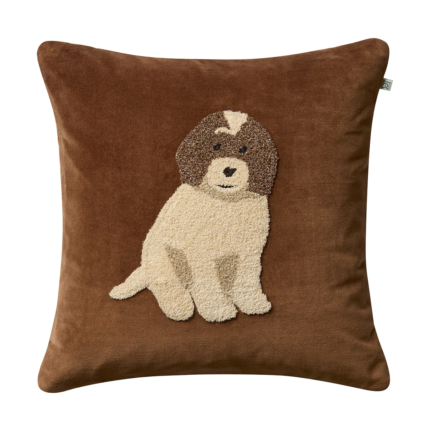 Housse de coussin Doodle 50x50 cm, Cognac Chhatwal & Jonsson