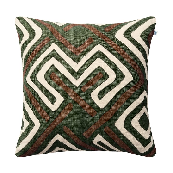 Housse de coussin Gujarat 50x50 cm - Taupe-Cactus Green - Chhatwal & Jonsson