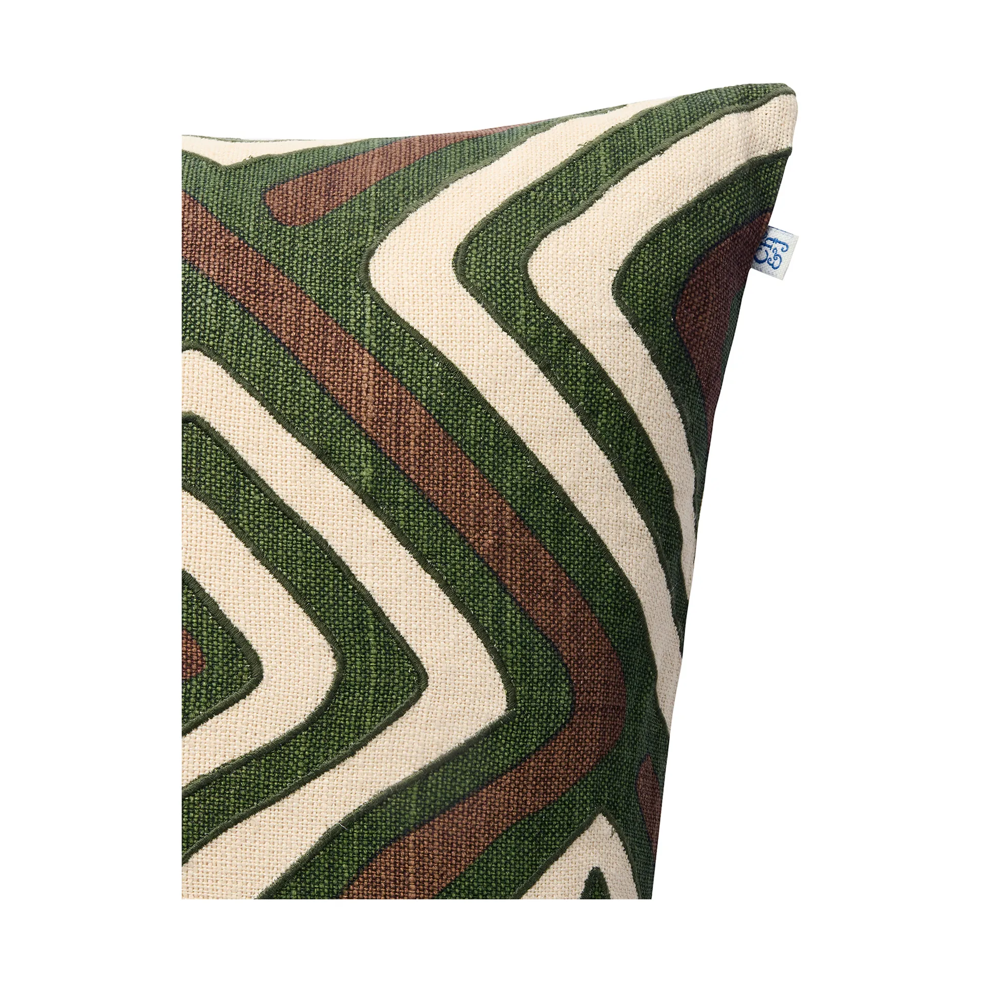 Housse de coussin Gujarat 50x50 cm, Taupe-Cactus Green Chhatwal & Jonsson