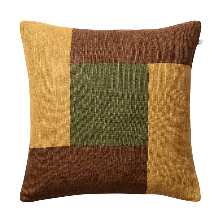 Housse de coussin Halo 50x50 cm - Taupe-Spicy Yellow-CactusGreen - Chhatwal & Jonsson