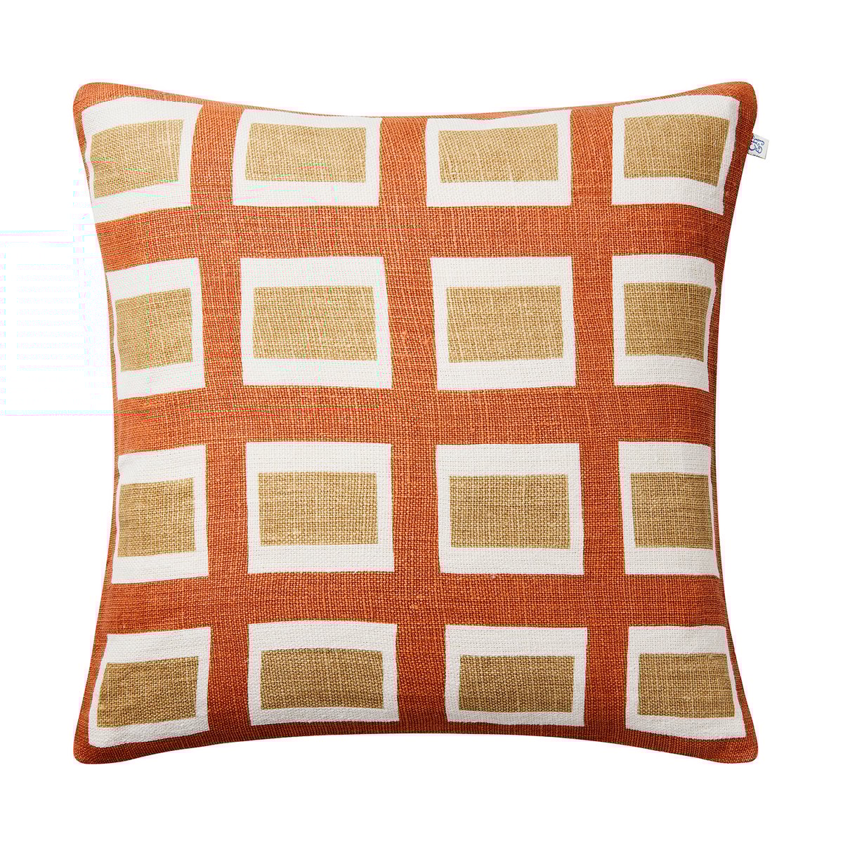 Chhatwal & Jonsson Housse de coussin Hira 50x50 cm Apricot Orange/Khaki