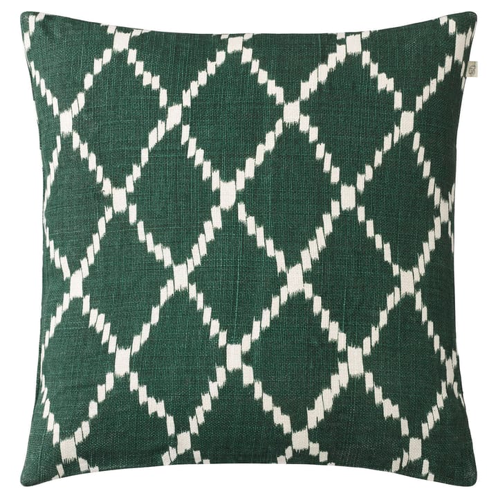 Housse de coussin Ikat Kerela 50 x 50 cm - Vert – blanc - Chhatwal & Jonsson