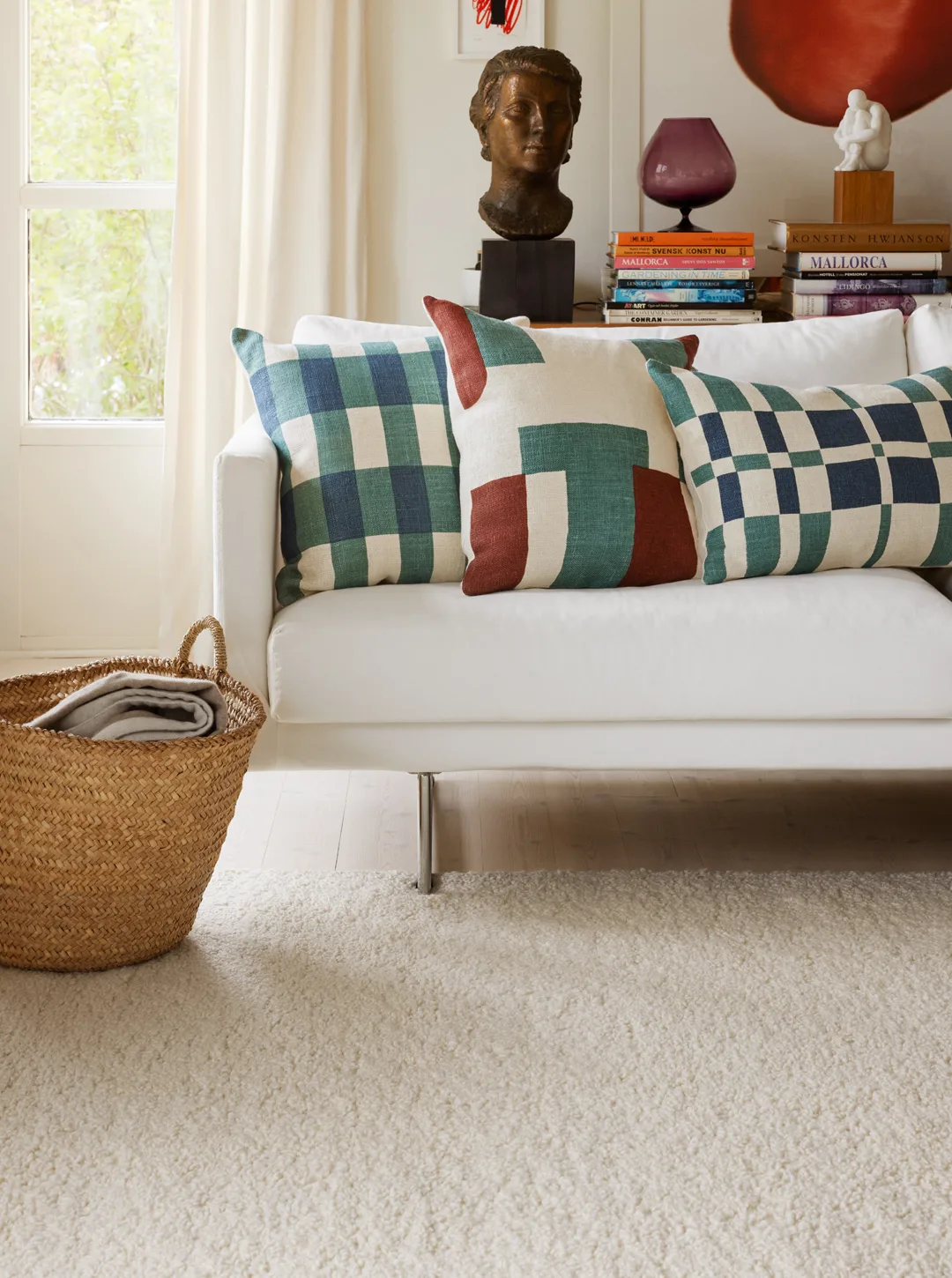 Housse de coussin Jay, Terracotta-heaven blue, 50x50 cm Chhatwal & Jonsson