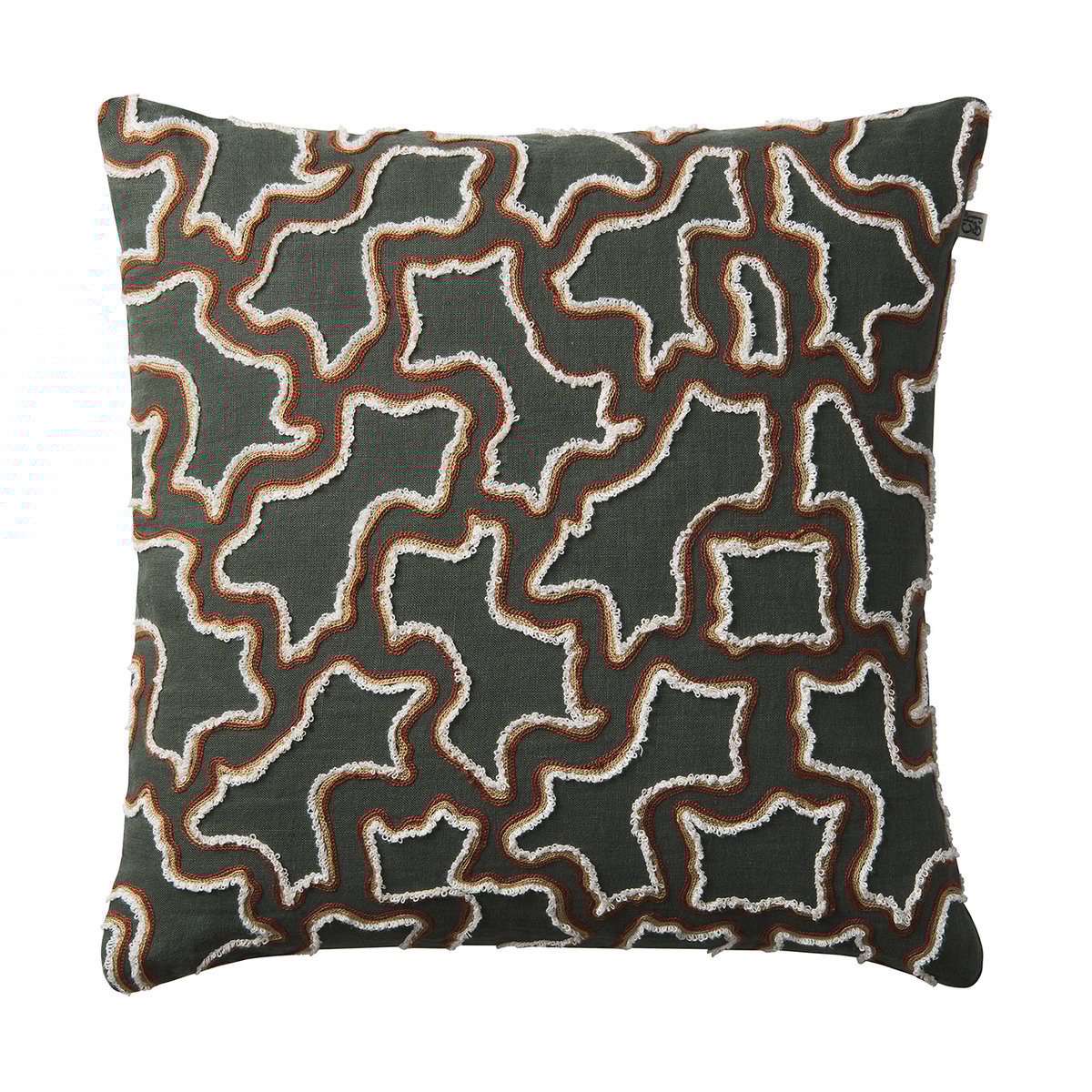 Chhatwal & Jonsson Housse de coussin Kamal 50x50 cm Forest Green-terracotta