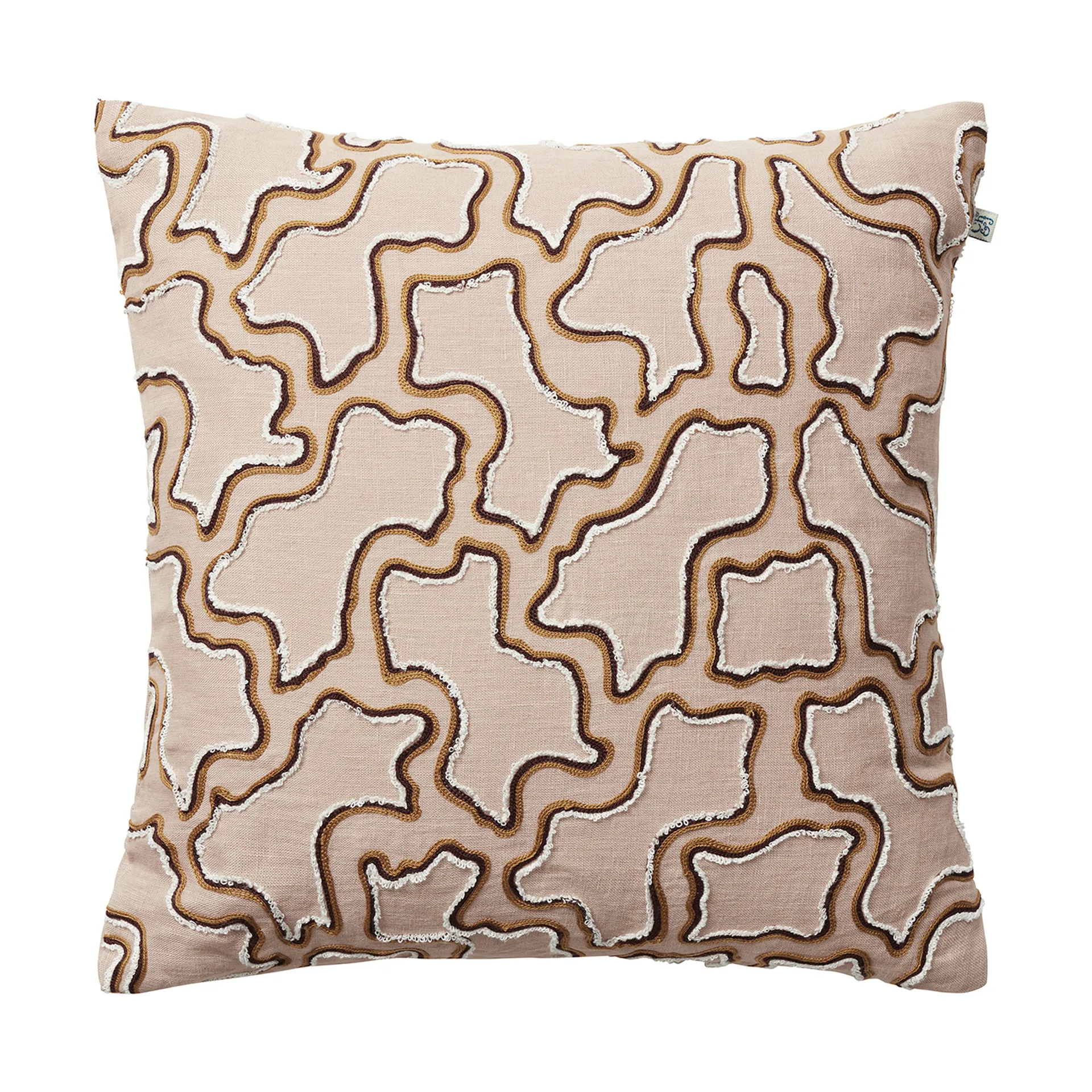 Housse de coussin Kamal 50x50 cm, Masala Yellow-Cognac-Off White Chhatwal & Jonsson