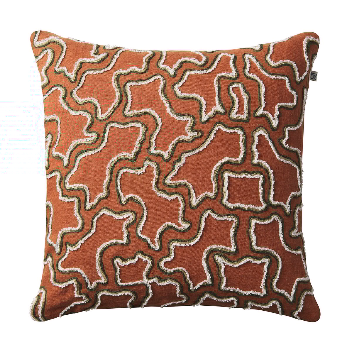 Chhatwal & Jonsson Housse de coussin Kamal 50x50 cm Terracotta-forest green