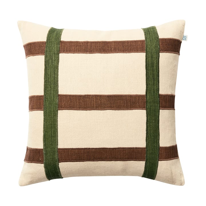 Housse de coussin Kiran 50x50 cm - Cactus Green-Taupe - Chhatwal & Jonsson