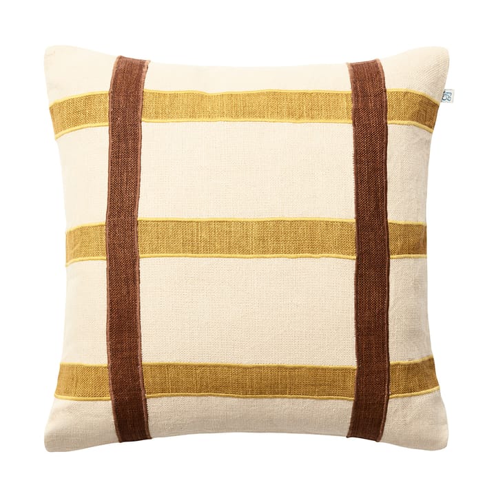 Housse de coussin Kiran 50x50 cm - Spicy Yellow-Taupe - Chhatwal & Jonsson