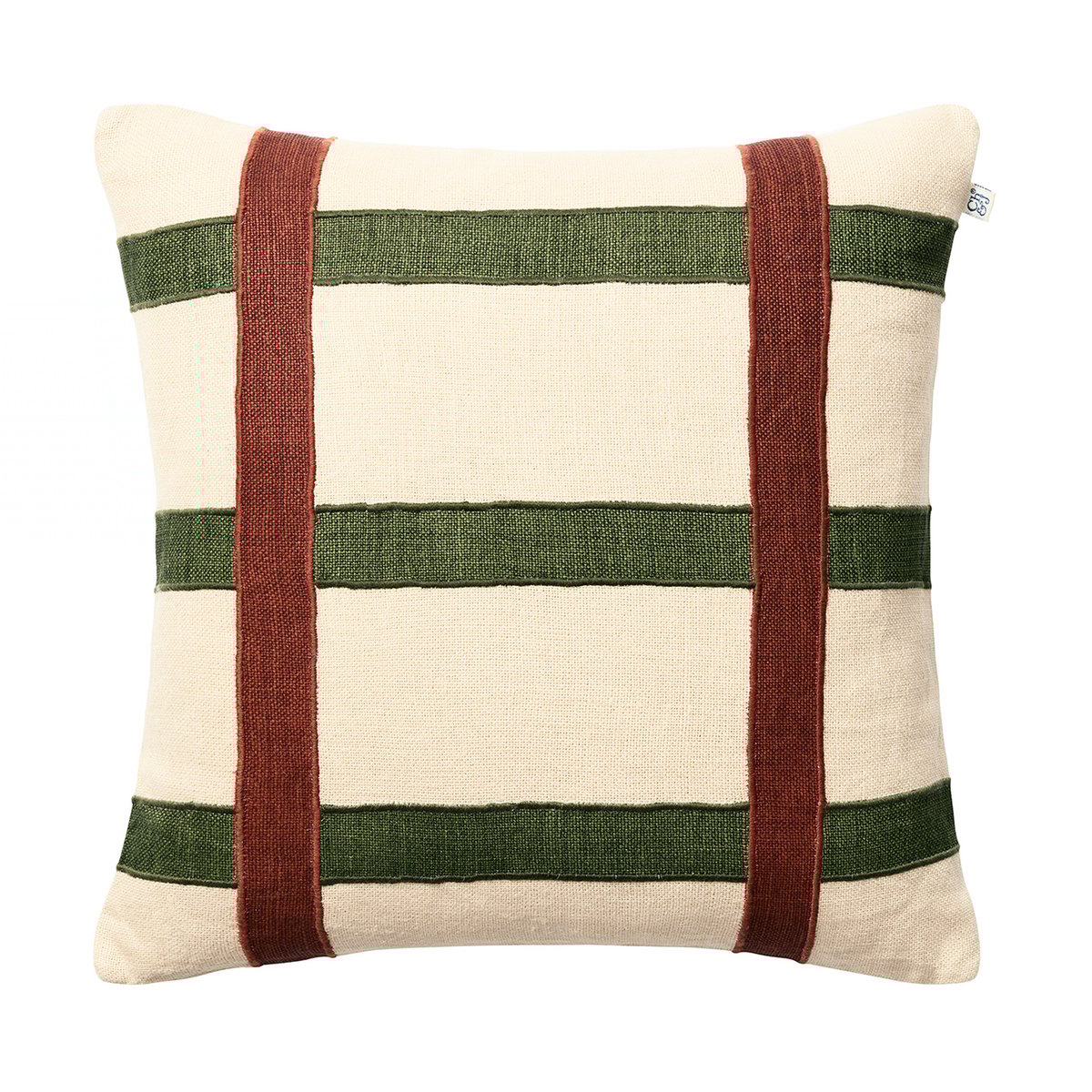 Chhatwal & Jonsson Housse de coussin Kiran 50x50 cm Terracotta-Cactus Green