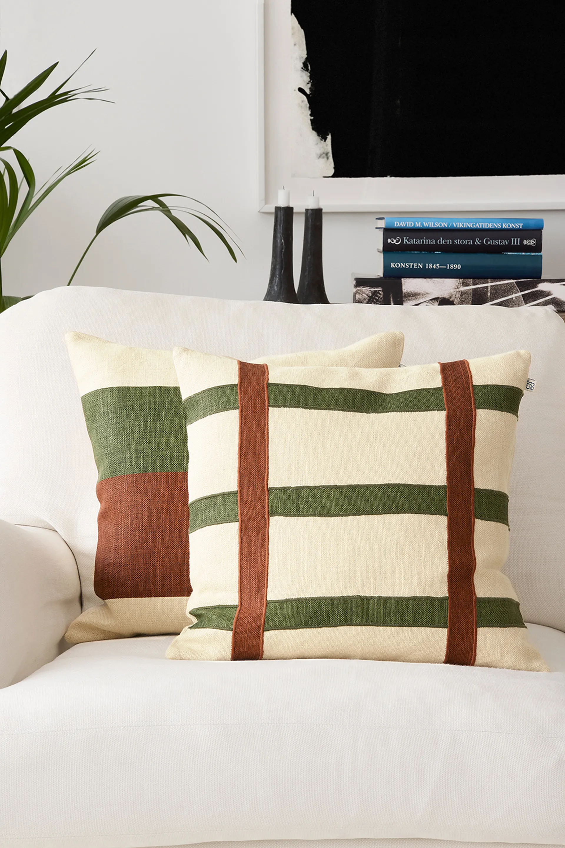 Housse de coussin Kumar 50x50 cm, Cactus Green-Terracotta Chhatwal & Jonsson