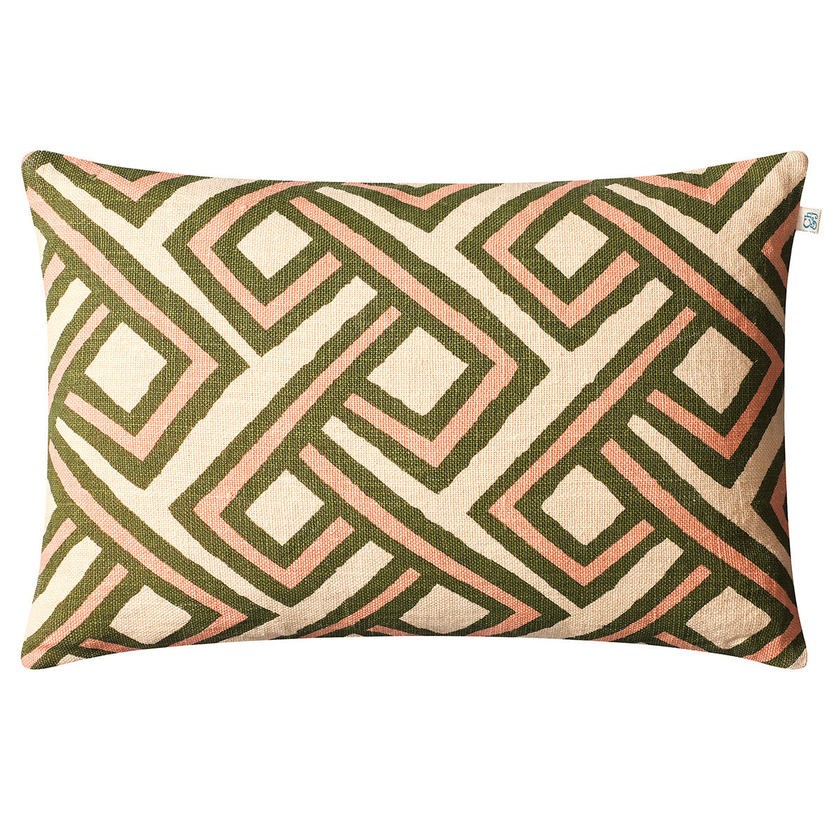Chhatwal & Jonsson Housse de coussin Lanka 40x60 cm Cactus green-rose