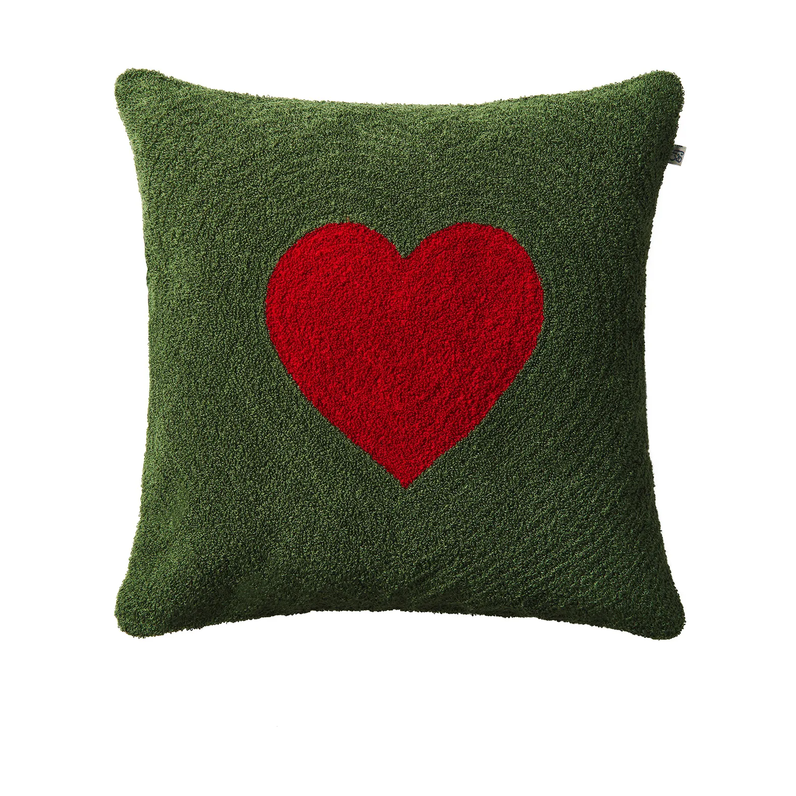 Housse de coussin Love 50x50 cm, Forest green-red Chhatwal & Jonsson