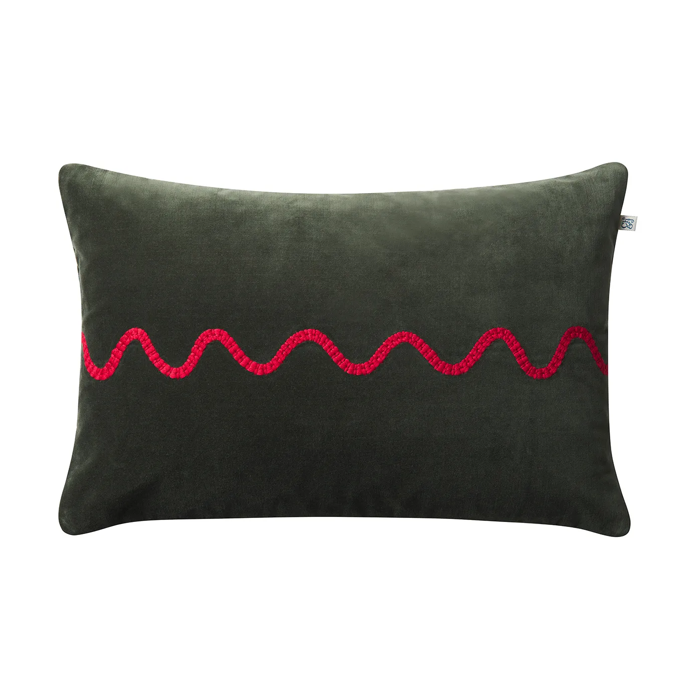 Housse de coussin Natu 40x60 cm, Forest green-red Chhatwal & Jonsson