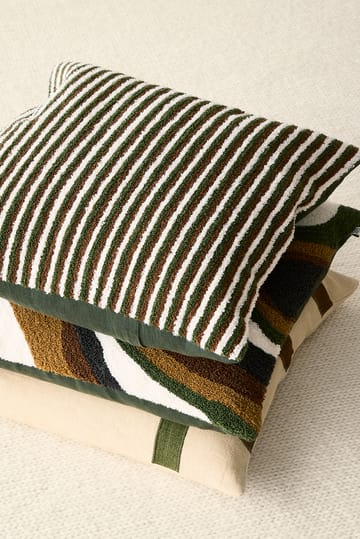 Housse de coussin Raipur 50x50 cm - Cognac-Cactus Green-Off White - Chhatwal & Jonsson