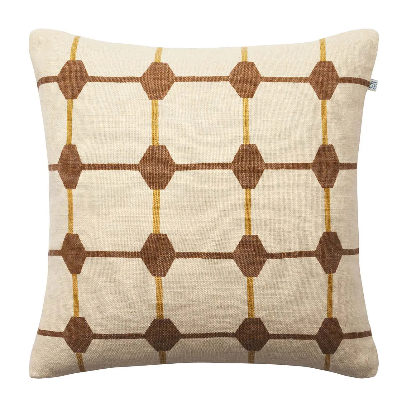 Housse de coussin Rakhi 50x50 cm, Taupe-jaune épicé Chhatwal & Jonsson