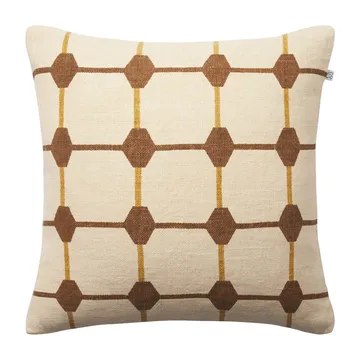Housse de coussin Rakhi 50x50 cm - Taupe-jaune épicé - Chhatwal & Jonsson