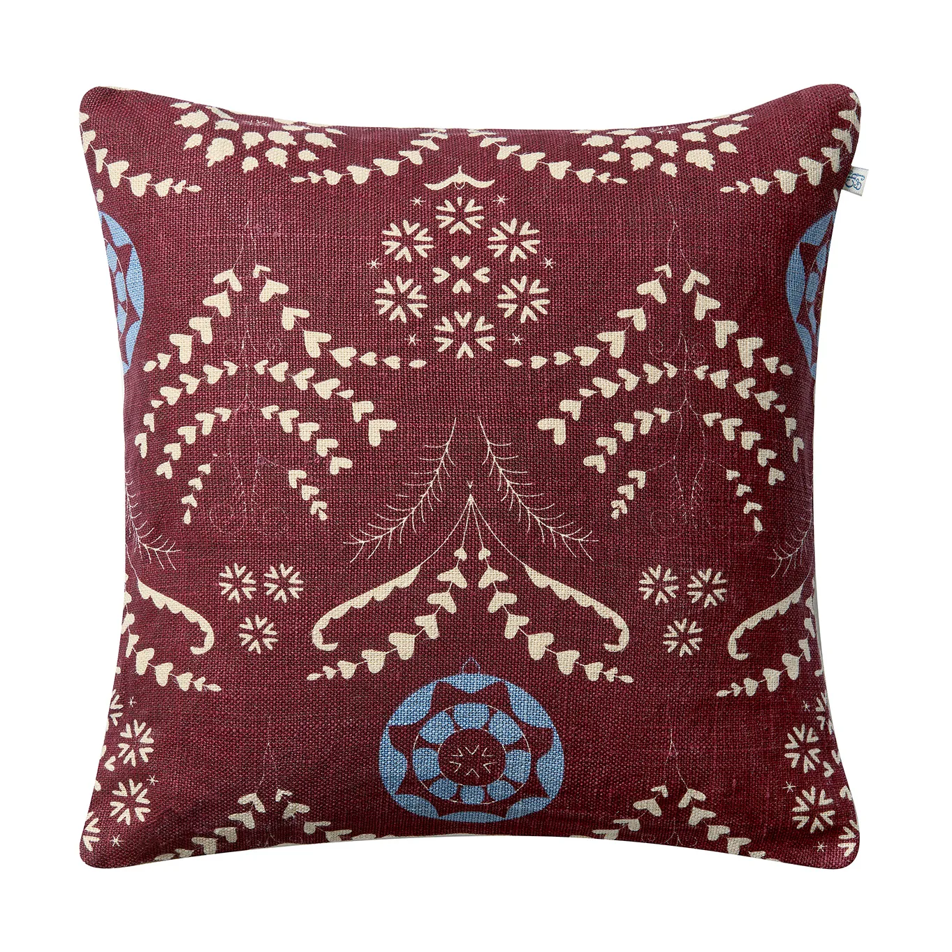 Housse de coussin Rani 50x50 cm, Ruby-dusty blue Chhatwal & Jonsson