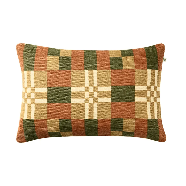 Housse de coussin Ravi - Apricot Orange-Cactus Green-Khaki, 40x60 cm - Chhatwal & Jonsson
