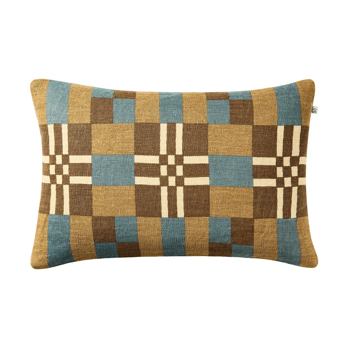 Housse de coussin Ravi, Khaki-Heaven Blue-Taupe, 40x60 cm Chhatwal & Jonsson